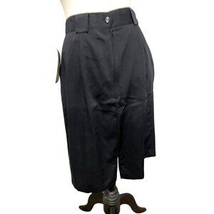 NWT Vintage BentleyBlack Pencil Skirt Sz 11/12 Front Slit by Bentley Button Fron